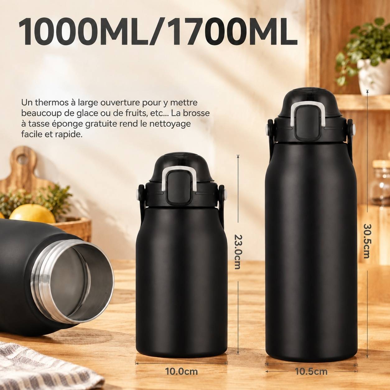 Bouteille Isotherme Acier Inox 316 Sans Odeur Métallique Étanche Isolation 24h Froid 12h Chaud - Image 5