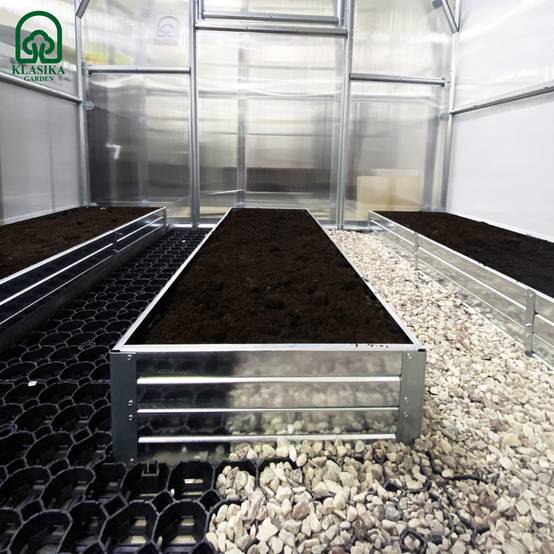 Kit de jardinière surélevées pour une serre 2,5x4 m, acier galvanisé, Klasika Greenhouses - Image 4
