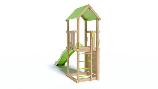 Trigano - Aire de jeux SUNNY-XPERIENCE - Tour toit plate-forme 1,2 m + toboggan + 1 mur d'escalade Trigano - Image 2