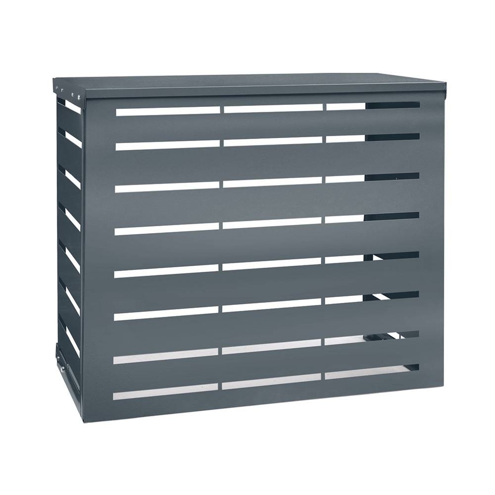 Terre Jardin - Cache climatiseur extérieur Clim Guard acier galvanisé gris - TERRE JARDIN - Image 1