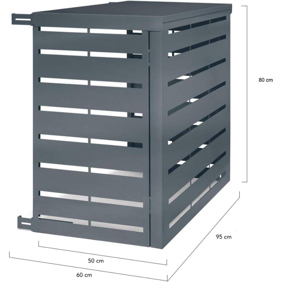 Terre Jardin - Cache climatiseur extérieur Clim Guard acier galvanisé gris - TERRE JARDIN - Image 5