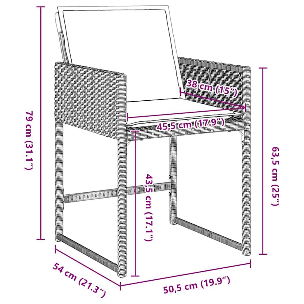 Salon de jardin 4 personnes Résine tressée Pliable pour rangement compact Gris clair – ComfortXL Outdoor Living - Image 8