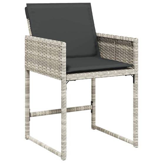 Salon de jardin 4 personnes Résine tressée Pliable pour rangement compact Gris clair – ComfortXL Outdoor Living - Image 6