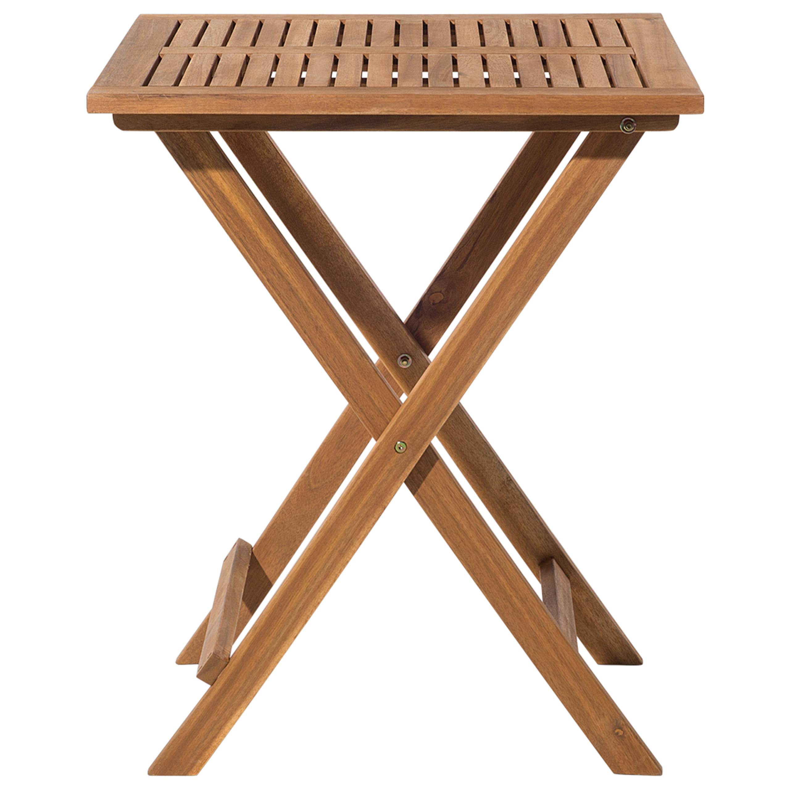 Beliani - Set de bistrot, 2 Personnes Acacia Jaune FIJI - 60x60x75- Beliani - Imagen 6
