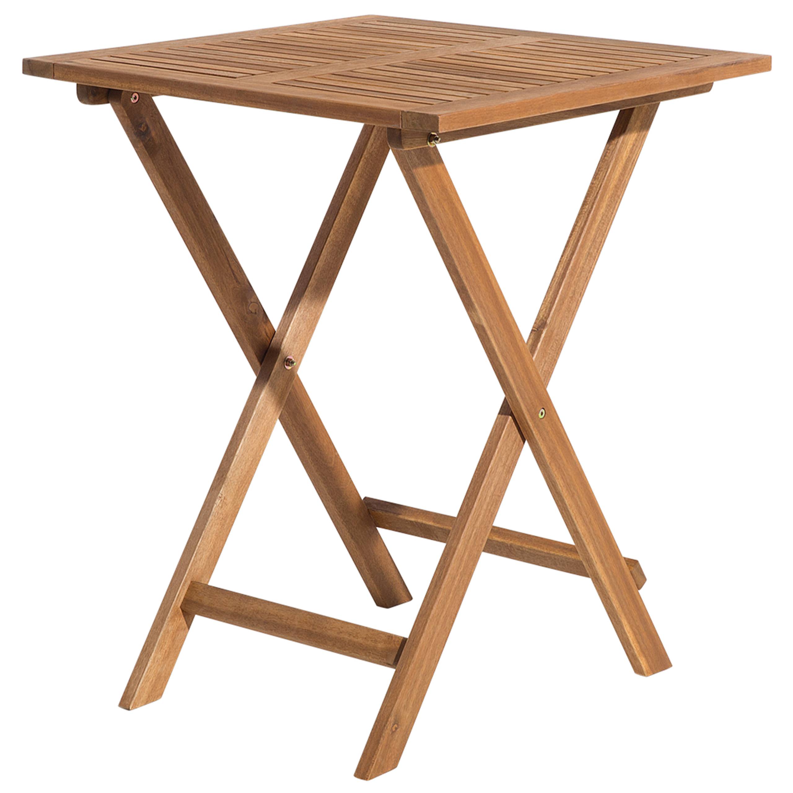 Beliani - Set de bistrot, 2 Personnes Acacia Jaune FIJI - 60x60x75- Beliani - Imagen 7
