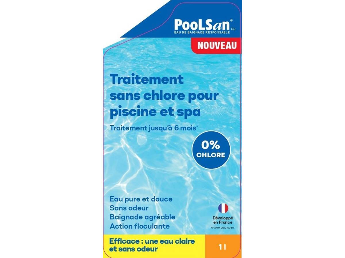 Poolsan - BSI - PooLSan - Recharge Sans Chlore 1 L - Désinfection Totale de l'Eau - Élaborée en Europe - Imagen 4