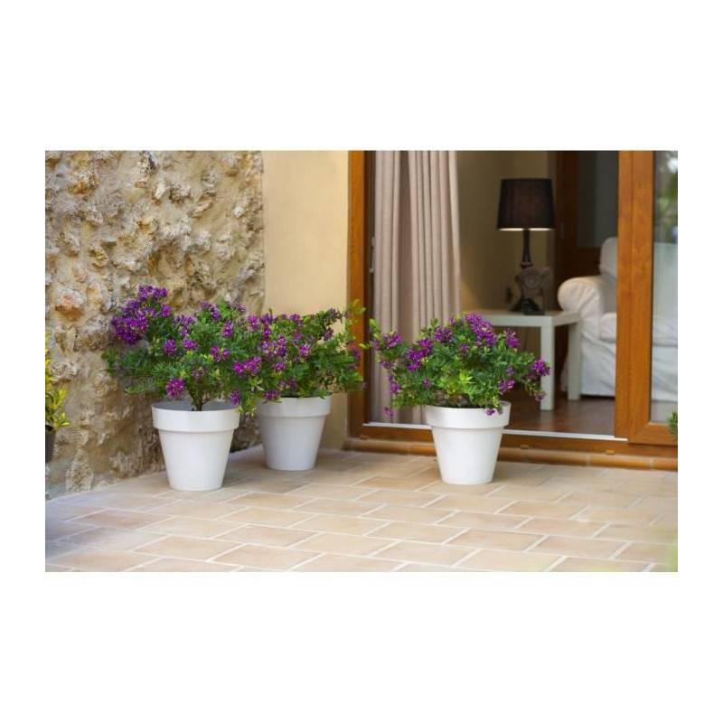 Plastiken Pot De Fleurs Tes - 48 Cm - Blanc - Imagen 2