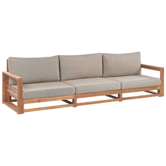 Canapé de jardin Bois d'acacia certifié Marron clair TIMOR - Beliani - Image 1