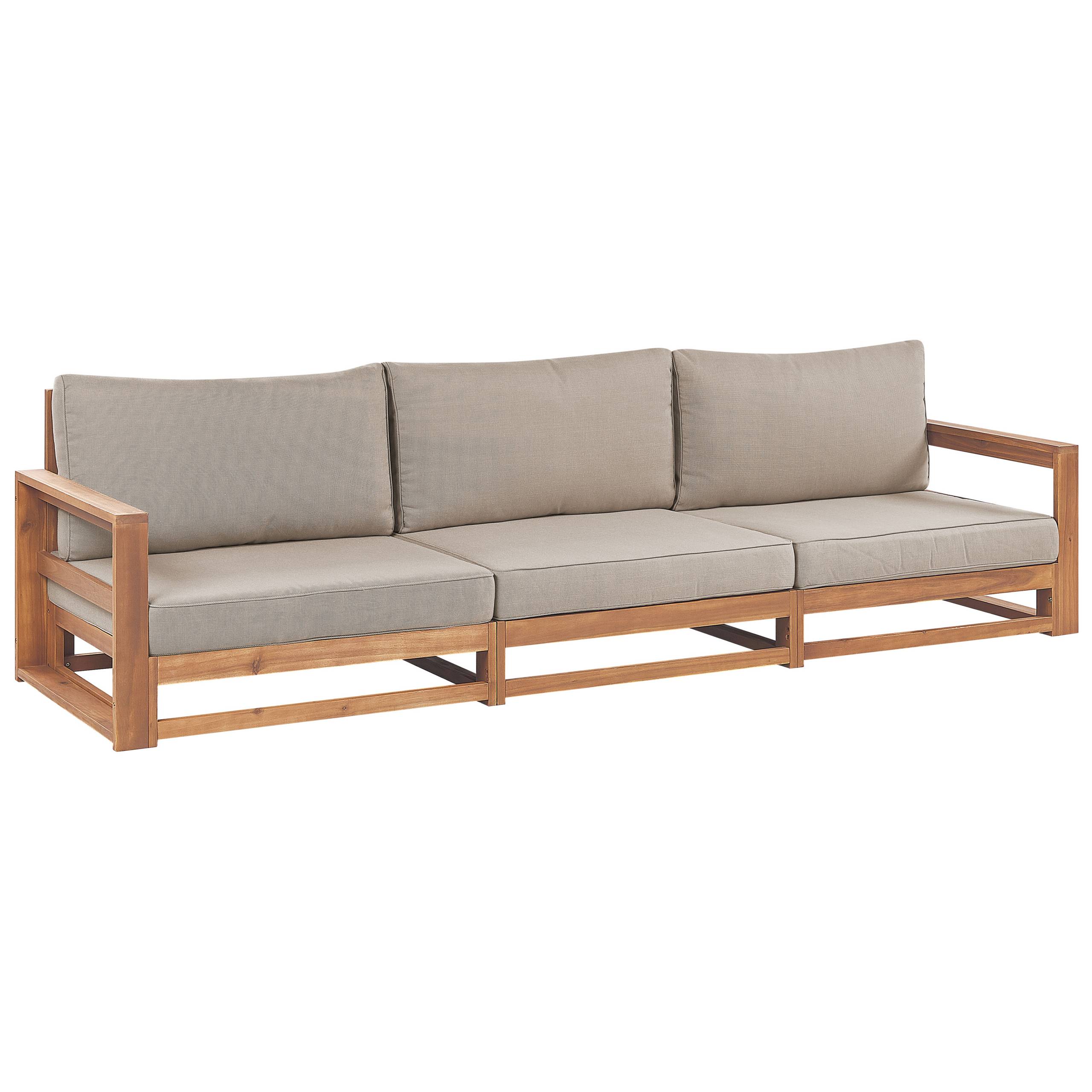Canapé de jardin Bois d'acacia certifié Marron clair TIMOR - Beliani - Image 1