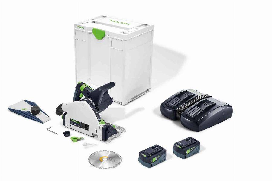 Festool - Scie circulaire plongeante 18V TSC 55 5,0 KEBI-Plus/XL + 2 batteries 5Ah + chargeur + Systainer SYS³ - FESTOOL - 577342 - Imagen 4