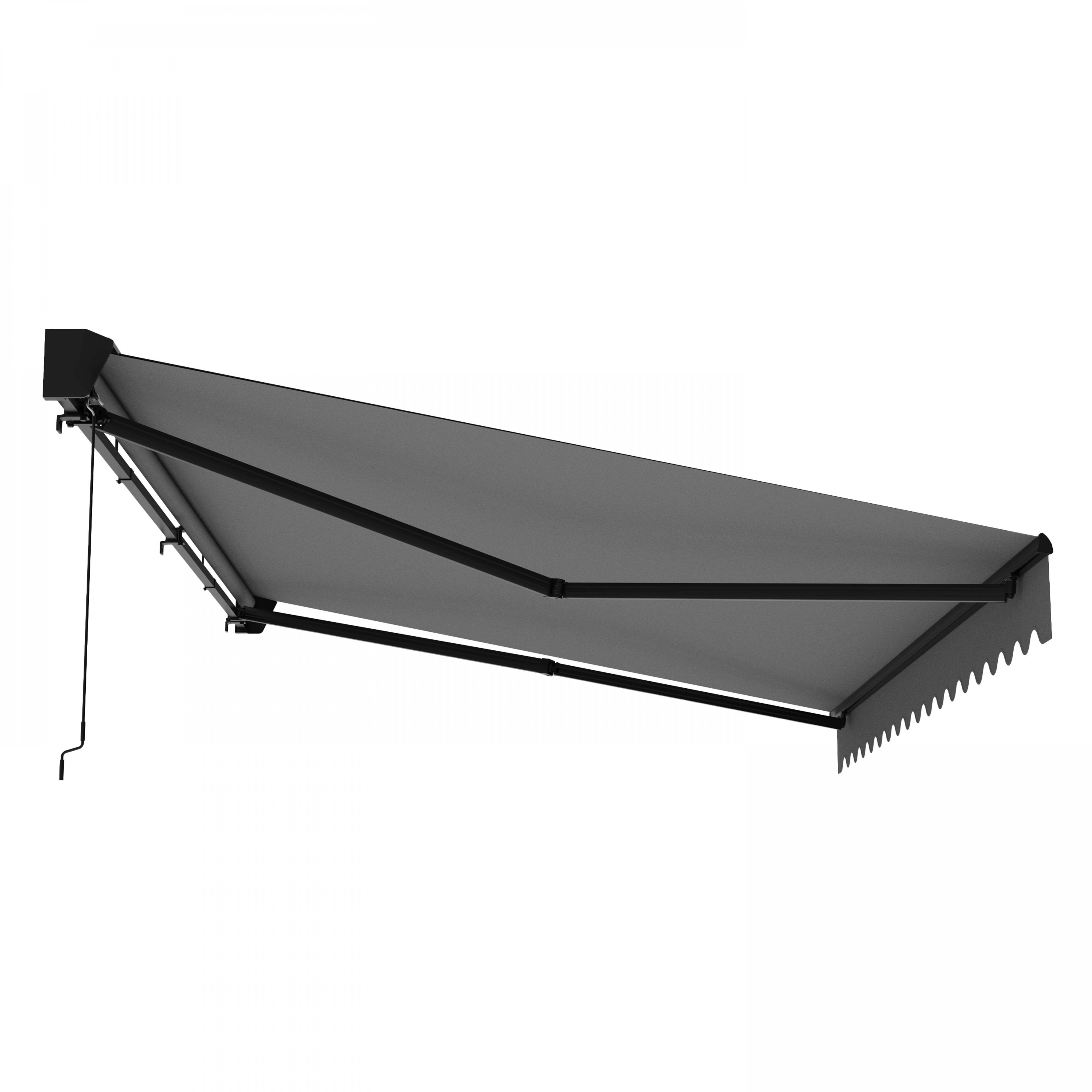Oviala - Store banne semi-intgral 2,5x2m en aluminium gris Brehat - Oviala - Imagen 3