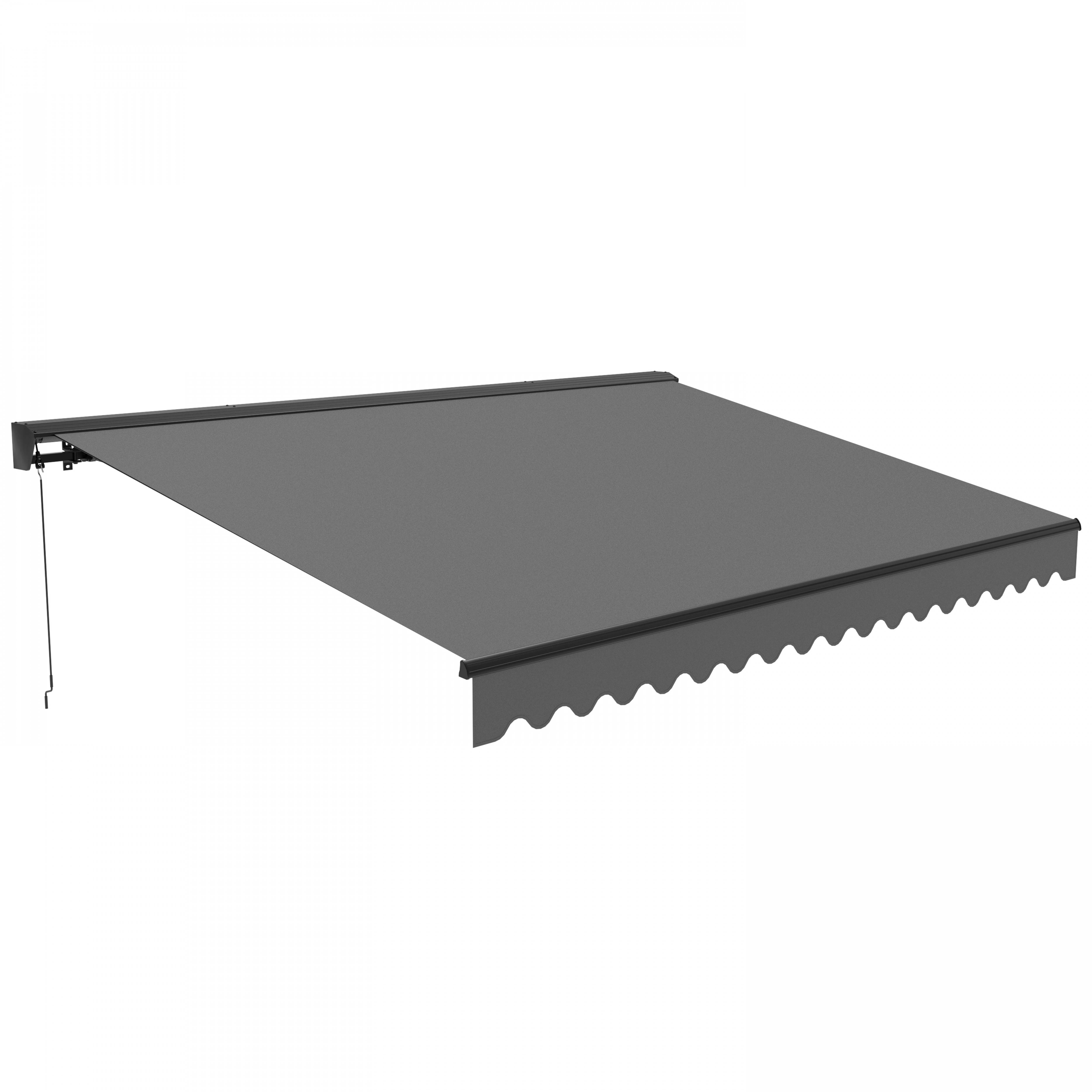 Oviala - Store banne semi-intgral 2,5x2m en aluminium gris Brehat - Oviala - Imagen 1
