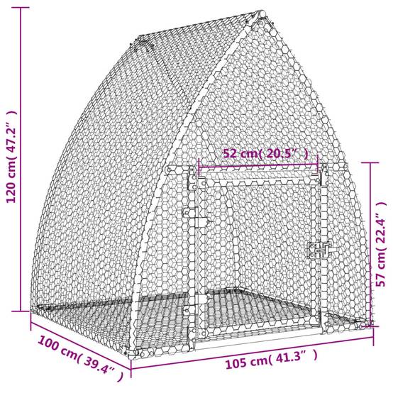 Clapier extérieur pour lapins en acier galvanisé parc grillagé sécurisé – ComfortXL Outdoor Living - Image 10