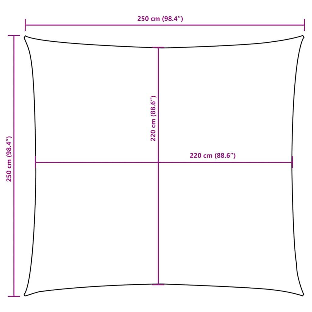 Vidaxl - Voile de parasol Tissu Oxford carré 2,5x2,5 m Crème vidaXL 135191 - Imagen 3