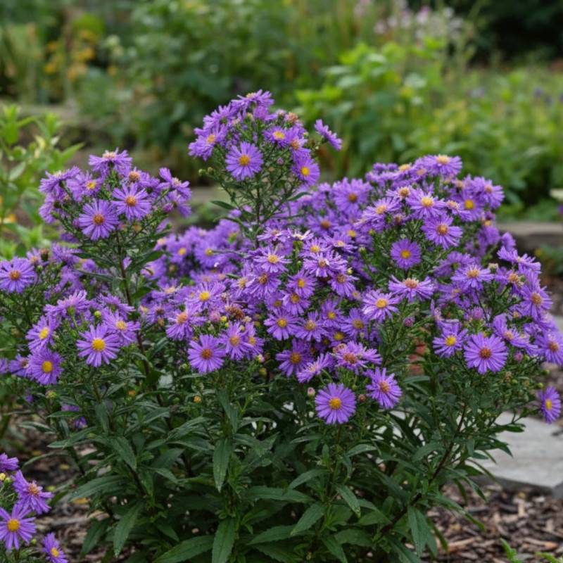 Aster grand d'automne Helen Picton, Aster Novi-belgii à fleurs Rose/ - feuillage Caduc - Godet - 5/20 cm - Imagen 1
