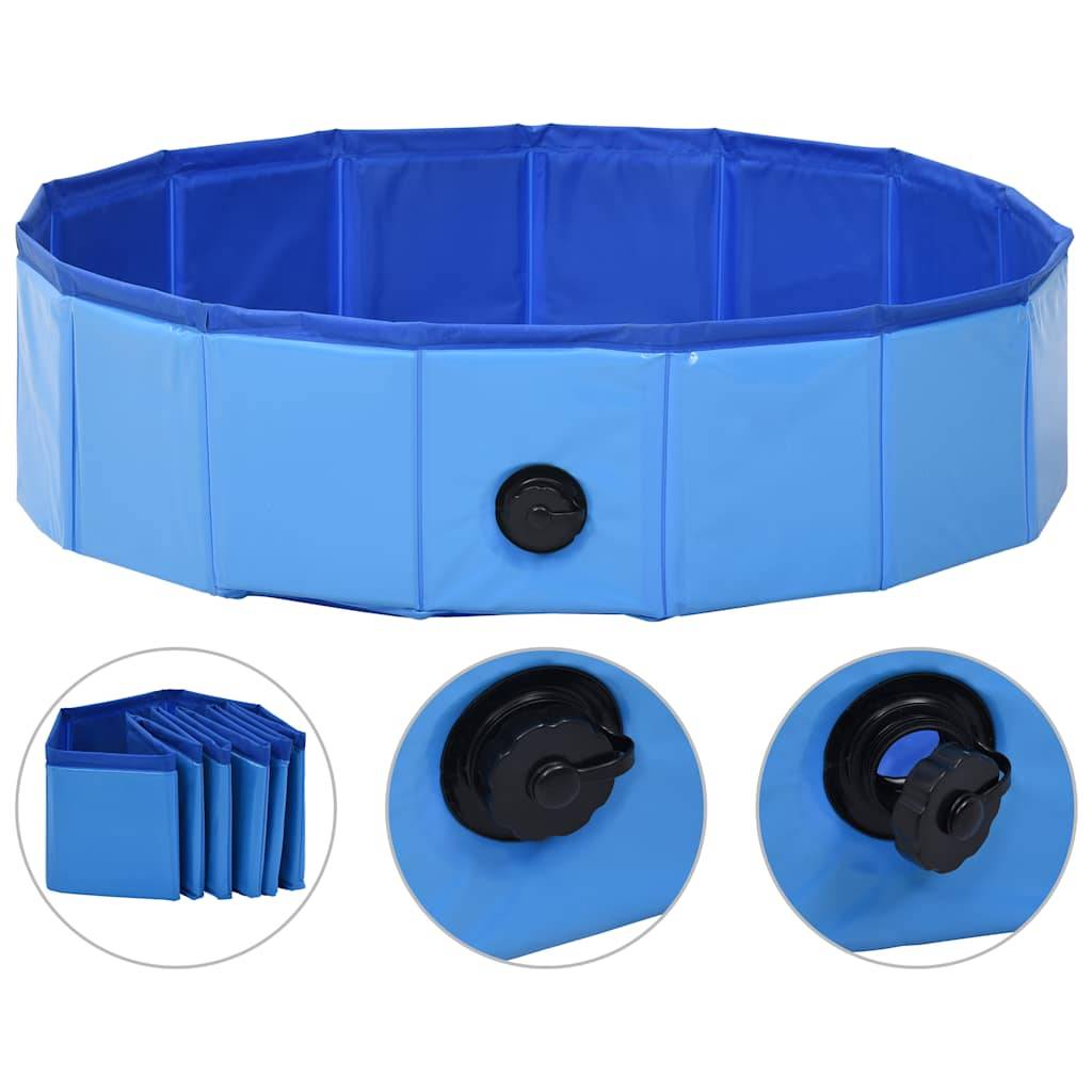 Vidaxl - Piscine pliable pour chiens Bleu 80x20 cm PVC vidaXL 170825 - Imagen 2