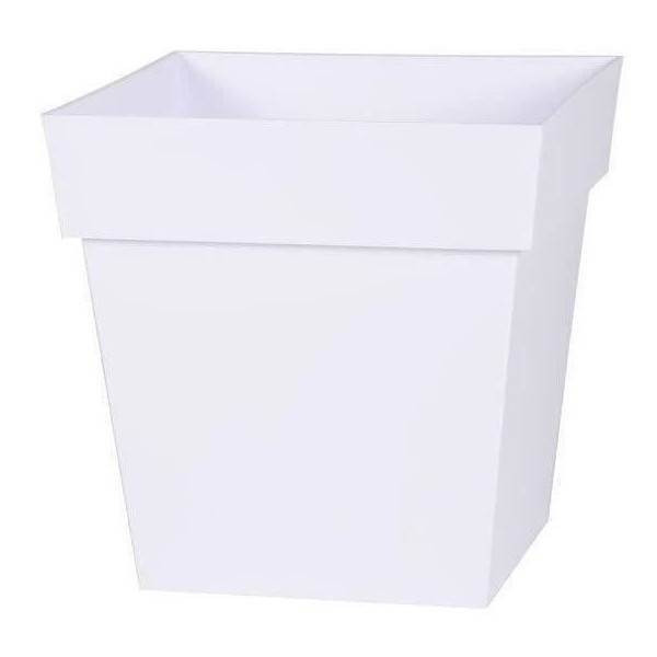 EDA Plastiques - Eda Pot Carre Toscane - 50 Cm - 87 L - Blanc - Image 2