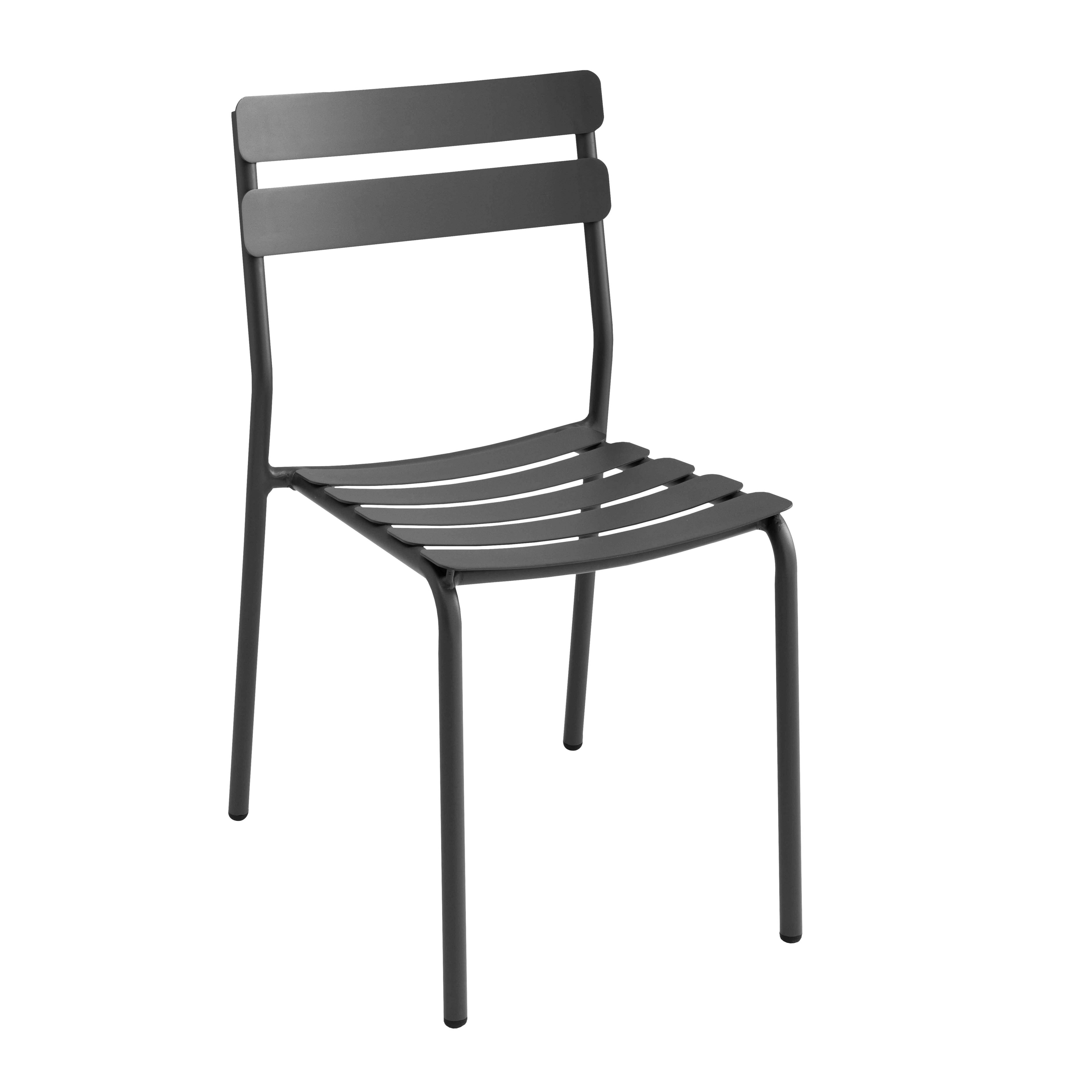 Oviala - Chaise de terrasse en aluminium noire Almada - Oviala - Imagen 1