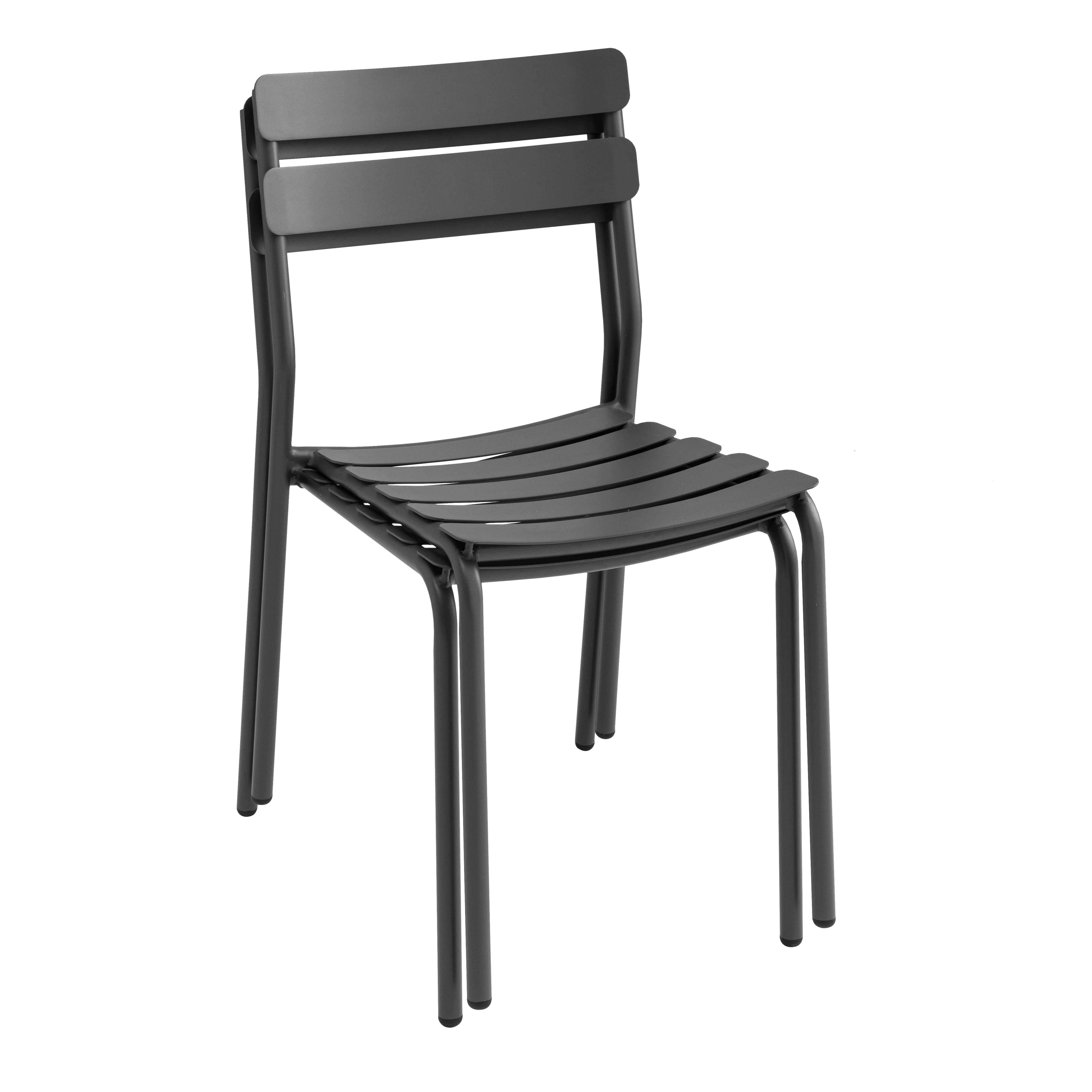Oviala - Chaise de terrasse en aluminium noire Almada - Oviala - Imagen 3