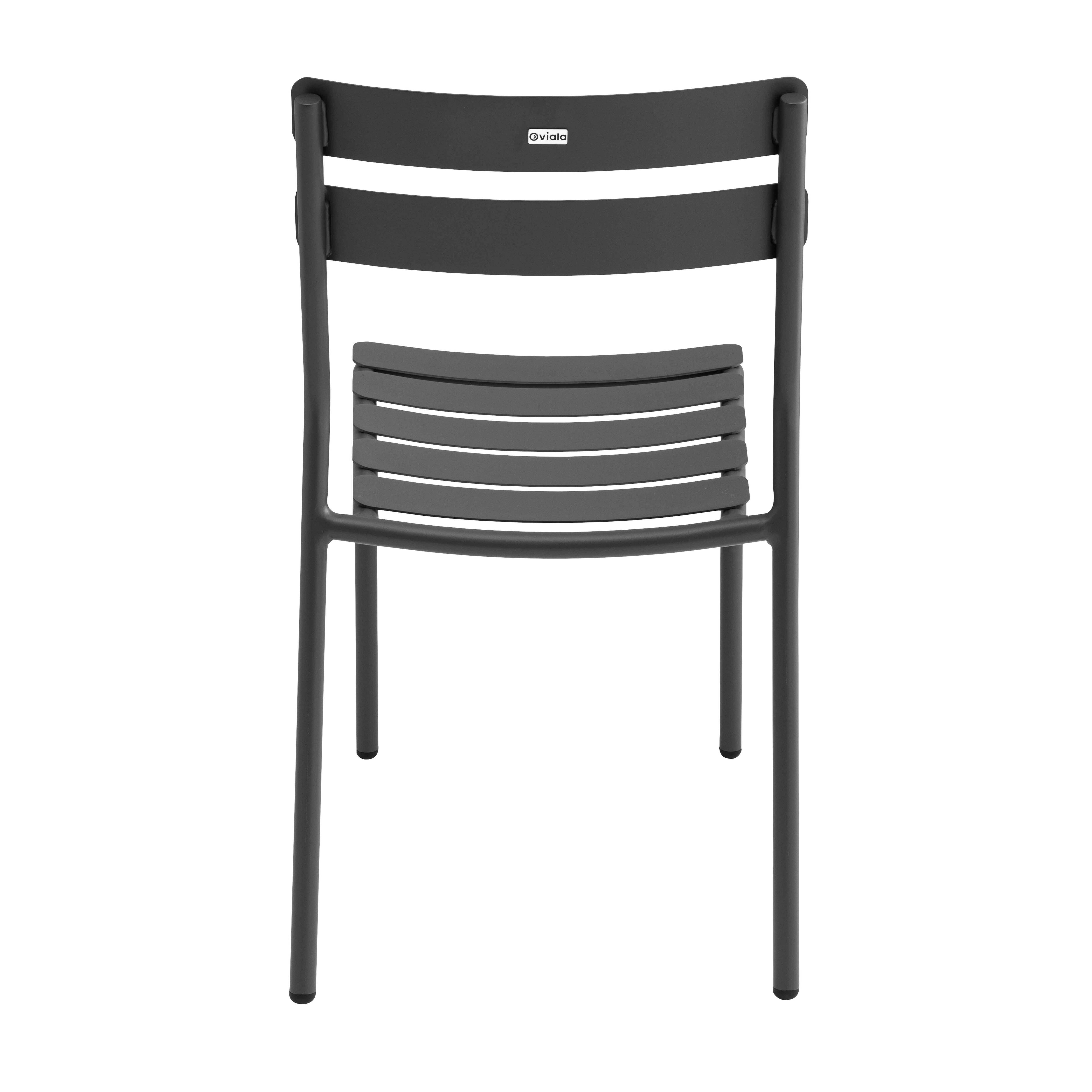 Oviala - Chaise de terrasse en aluminium noire Almada - Oviala - Imagen 4