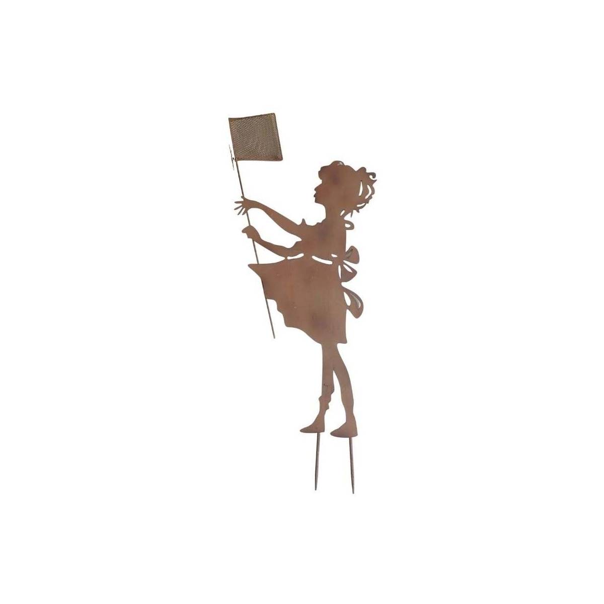 La Grande Prairie - Silhouette en fer Petite fille 40 x 92 cm - Imagen 1