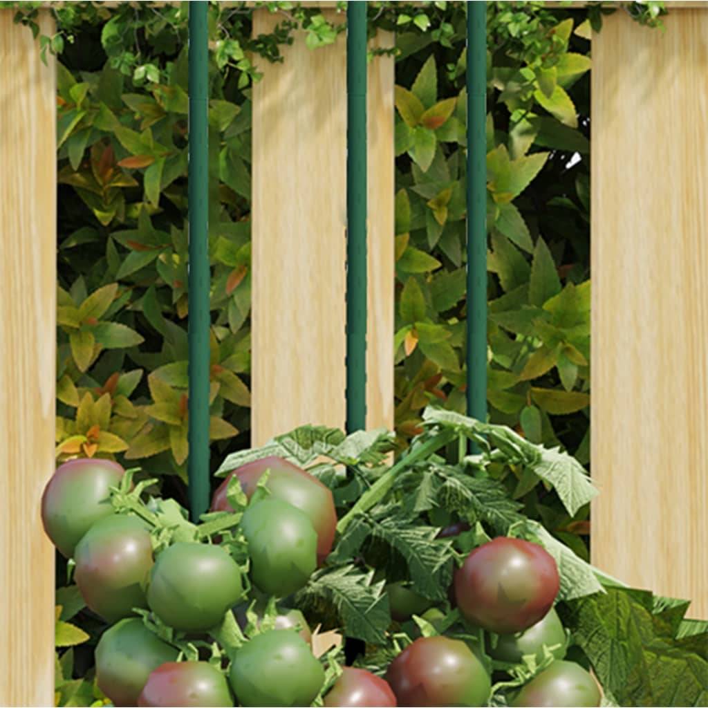 30 pcs Piquets de Fixation - Piquets de sol pour plantes de jardin vert 150 cm acier MP628 - Image 2