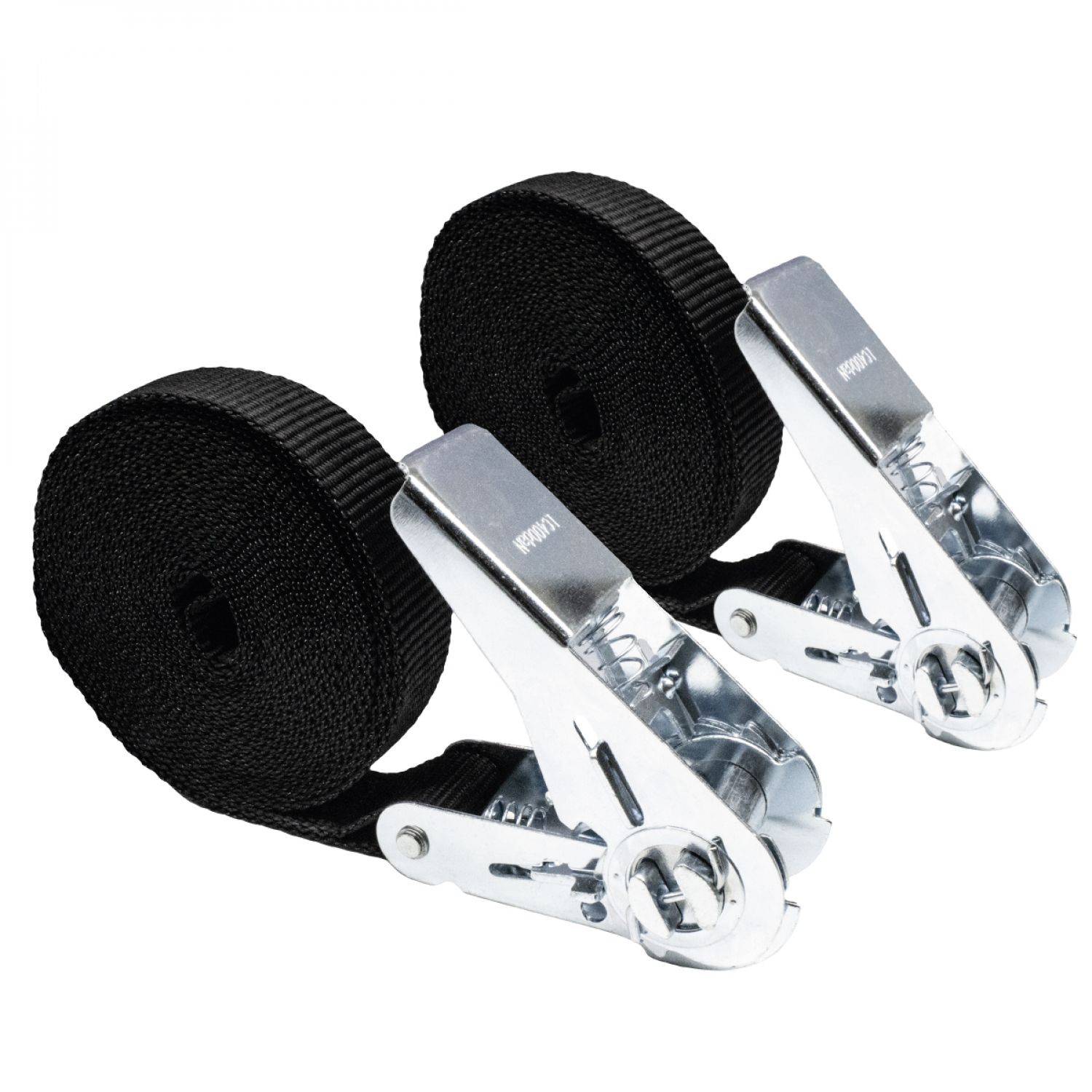 Linxor - Lot de 2 sangles d'arrimage à cliquet - 25 mm x 5 m - Noir - Linxor - Imagen 1