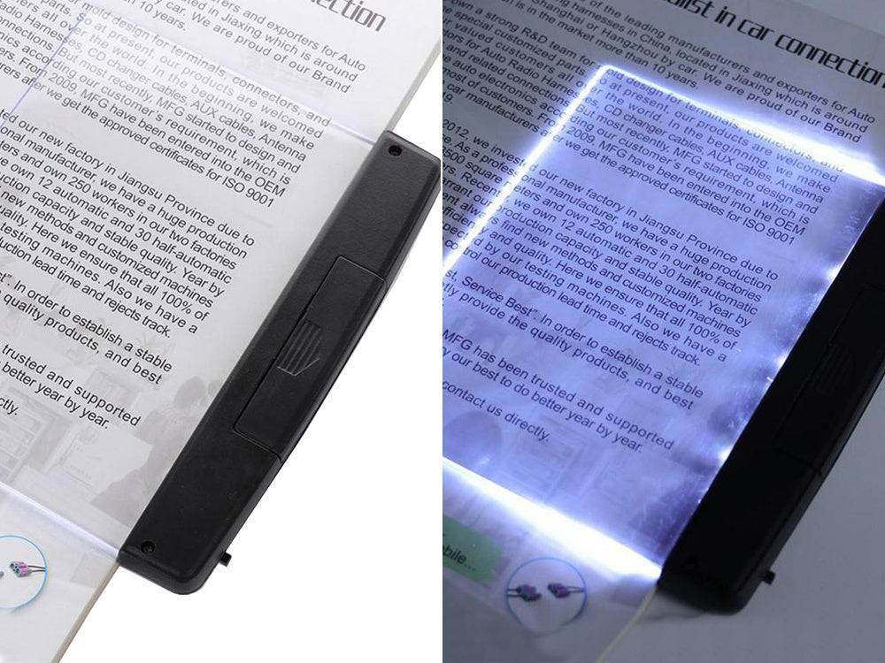 Lampe de lecture de livre de nuit rétro-éclairage panneau led page portable - Image 6