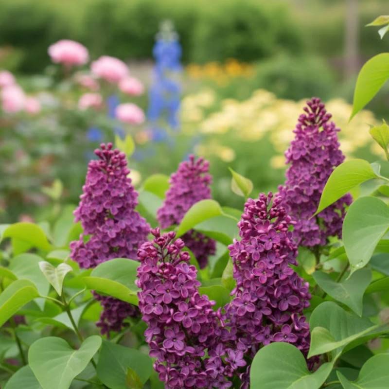 Lilas commun Souvenir de Louis Spaëth, Syringa à fleurs Violette - feuillage Caduc - Pot de 5L - 40/60 cm-  hauteur à maturité De 2,50 m à 3,00 m - Image 5