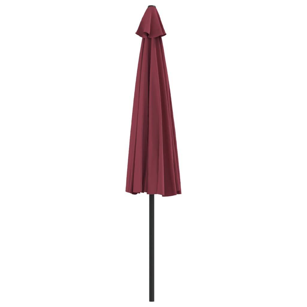 Helloshop26 - Parasol de balcon mât en aluminium 300 x 150 x 253 cm demi bordeaux - Imagen 4