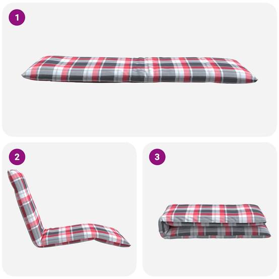 Transat de Jardin Métal Tissu Oxford Plage Extérieur Pliant Inclinable 175x54cm Rouge - ComfortXL Outdoor Living - Image 7