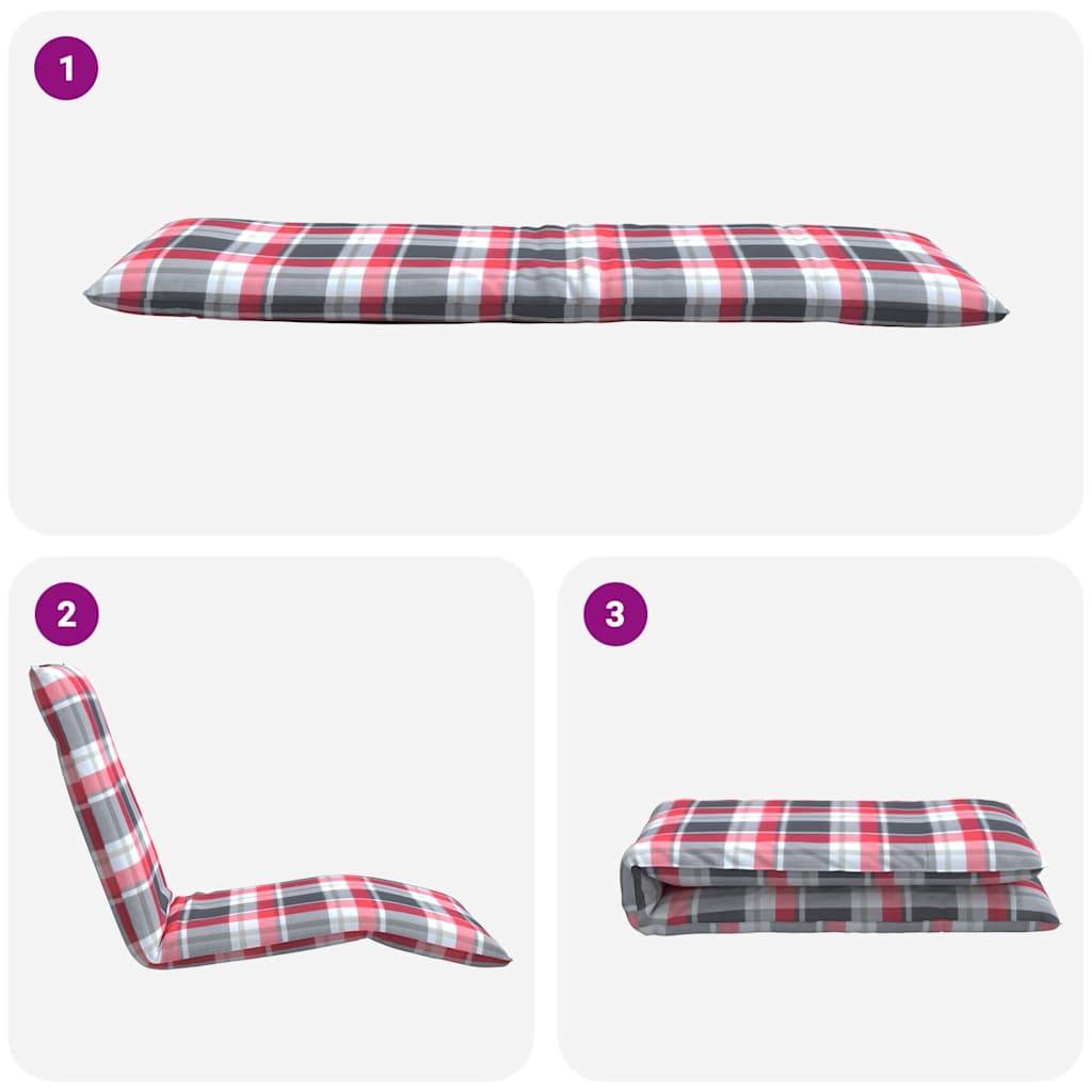 Transat de Jardin Métal Tissu Oxford Plage Extérieur Pliant Inclinable 175x54cm Rouge - ComfortXL Outdoor Living - Image 7