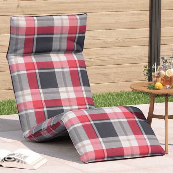 Transat de Jardin Métal Tissu Oxford Plage Extérieur Pliant Inclinable 175x54cm Rouge - ComfortXL Outdoor Living - Image 1