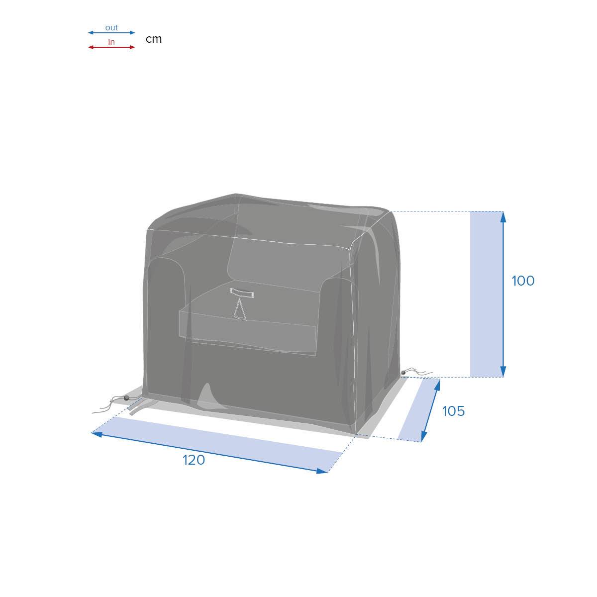 Hesperide - Housse de protection "Hambo" pour fauteuil M 120x105x100cm en polyester Hespéride - Image 5