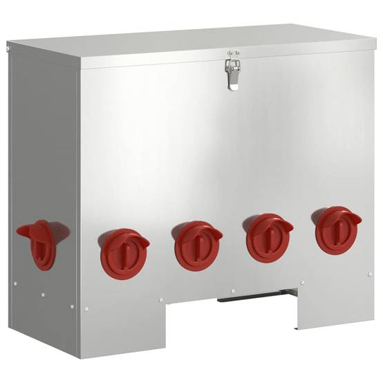 Lot de 2 Nourrisseurs Hauts Galva Poule 25kg Argent - ComfortXL Outdoor Living - Image 4