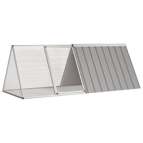 Vidaxl - Cage pour lapin Gris 201,5x80,5x71 cm Acier galvanisé vidaXL 171538 - Image 1