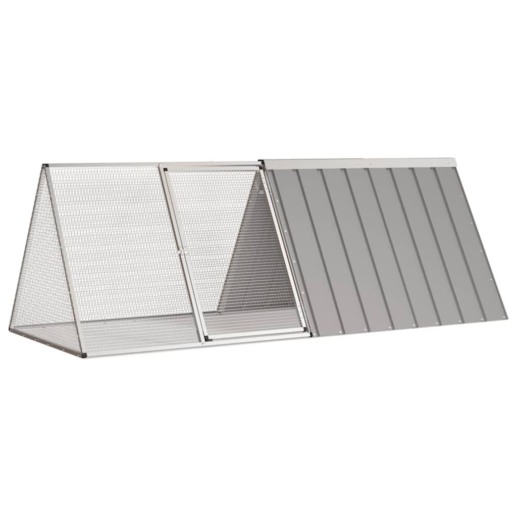 Vidaxl - Cage pour lapin Gris 201,5x80,5x71 cm Acier galvanisé vidaXL 171538 - Image 1