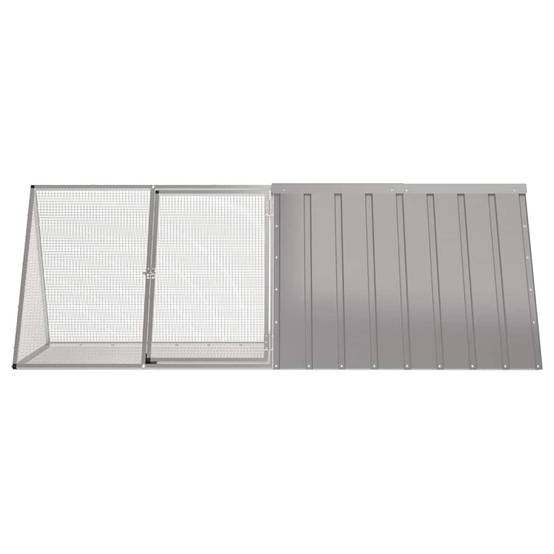 Vidaxl - Cage pour lapin Gris 201,5x80,5x71 cm Acier galvanisé vidaXL 171538 - Image 7