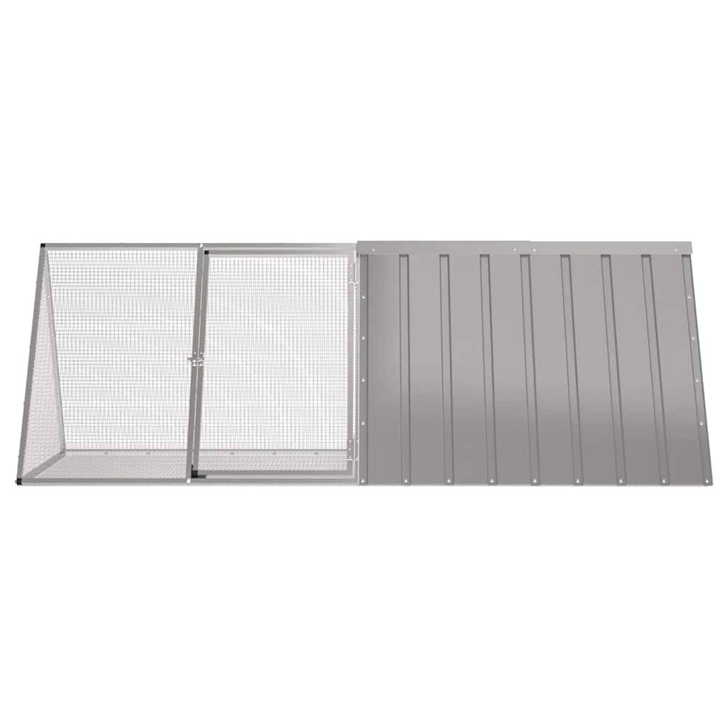 Vidaxl - Cage pour lapin Gris 201,5x80,5x71 cm Acier galvanisé vidaXL 171538 - Image 7