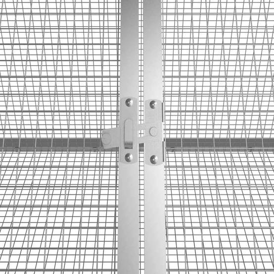 Vidaxl - Cage pour lapin Gris 201,5x80,5x71 cm Acier galvanisé vidaXL 171538 - Image 4