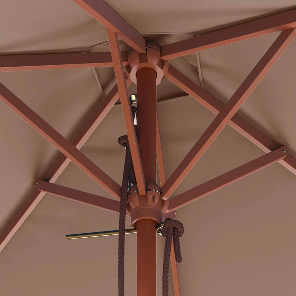 PANGIVO - Parasol extérieur avec mât en bambou, taupe, 150 x 200 x 235 cm - PANGIVO - Image 8