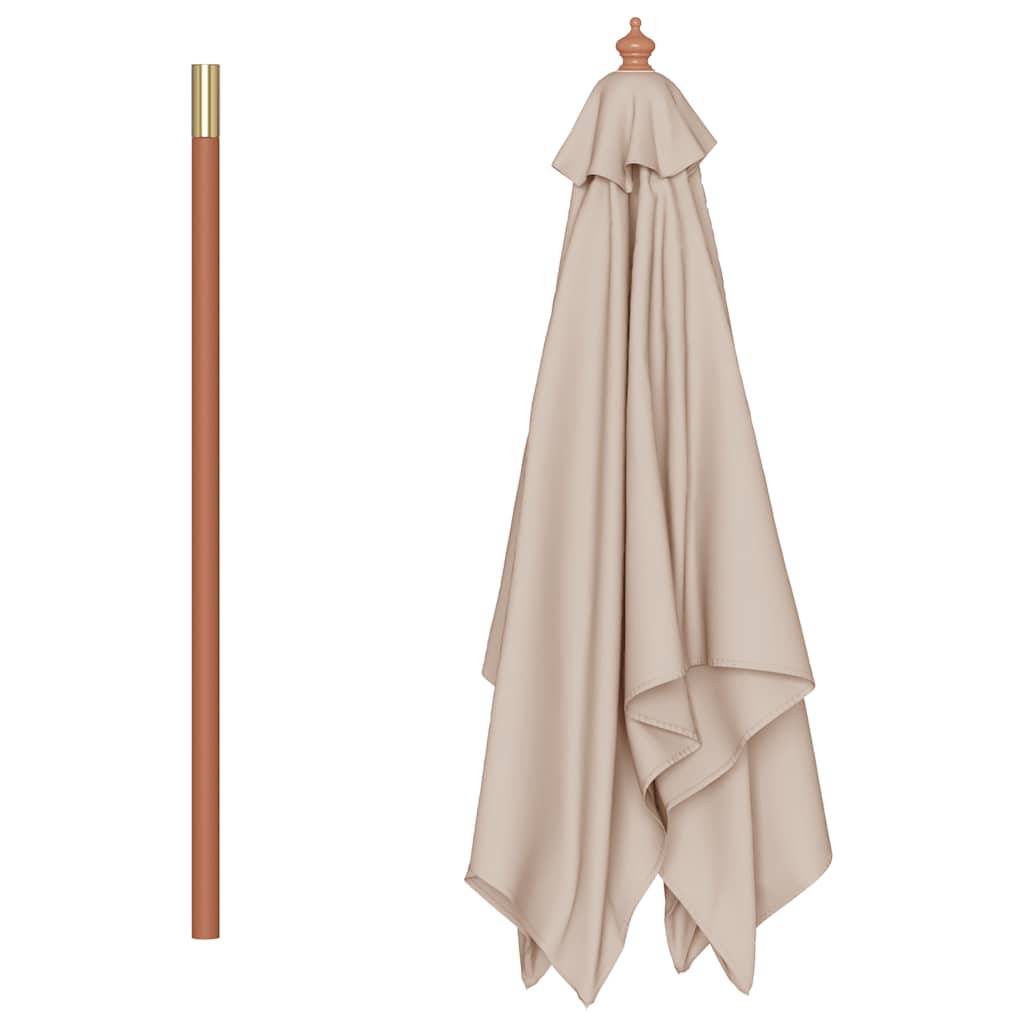 PANGIVO - Parasol extérieur avec mât en bambou, taupe, 150 x 200 x 235 cm - PANGIVO - Image 5
