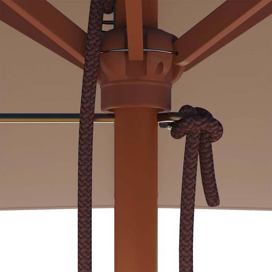 PANGIVO - Parasol extérieur avec mât en bambou, taupe, 150 x 200 x 235 cm - PANGIVO - Image 9