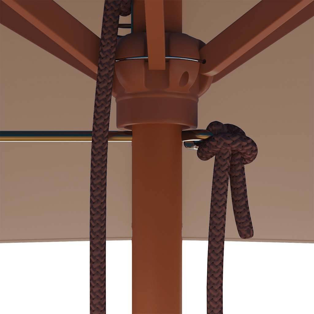 PANGIVO - Parasol extérieur avec mât en bambou, taupe, 150 x 200 x 235 cm - PANGIVO - Image 9