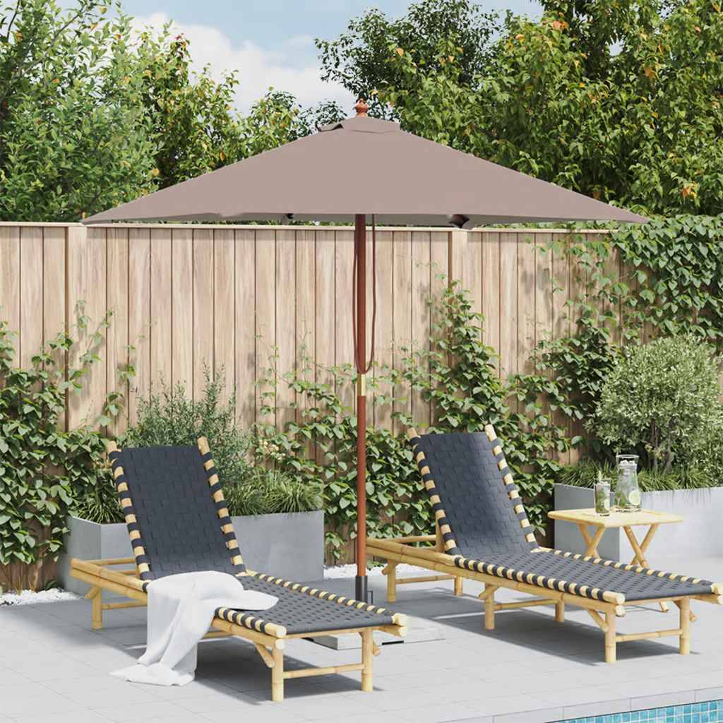 PANGIVO - Parasol extérieur avec mât en bambou, taupe, 150 x 200 x 235 cm - PANGIVO - Image 1