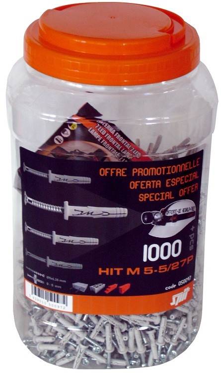 Spit Hit Chevilles à frapper SPIT HIT M - 5x25 - Bidon 1000 pièces - 055709 ...