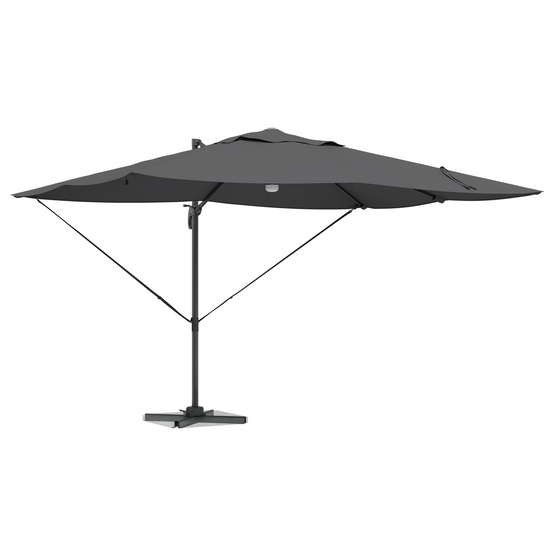 Parasol Déporté de jardin - Parasol d'extérieur - Anthracite Anthracite Polyester Grand - Image 3