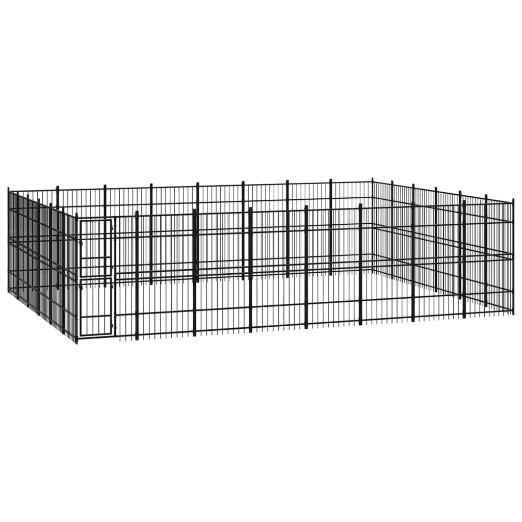 Vidaxl - Chenil D'Extérieur Pour Chiens Acier 44,24 M² - vidaXL - Imagen 2