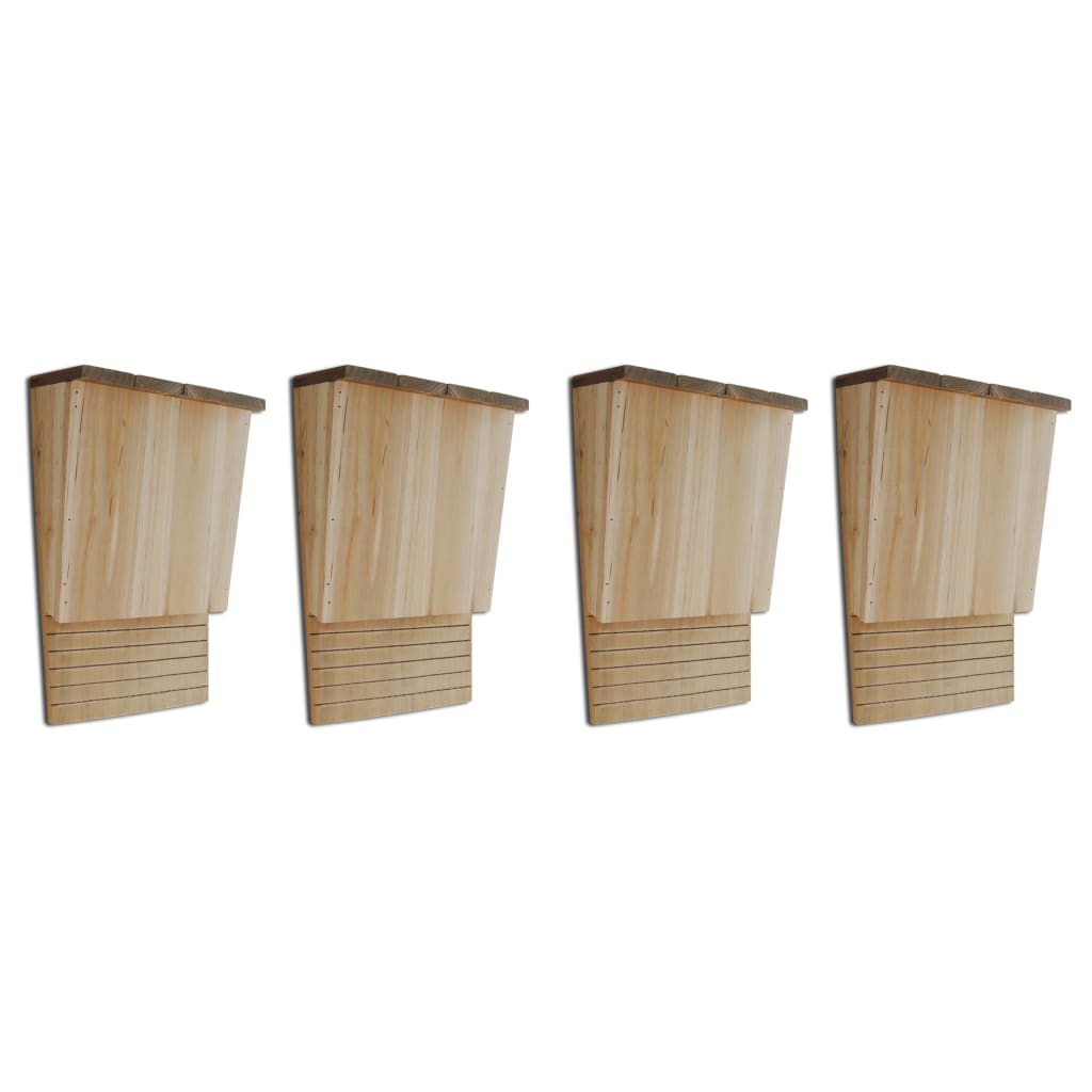 Vidaxl - Maison Pou Chauve-Souris 4 Pcs 22 X 12 X 34 Cm Bois - vidaXL - Imagen 2