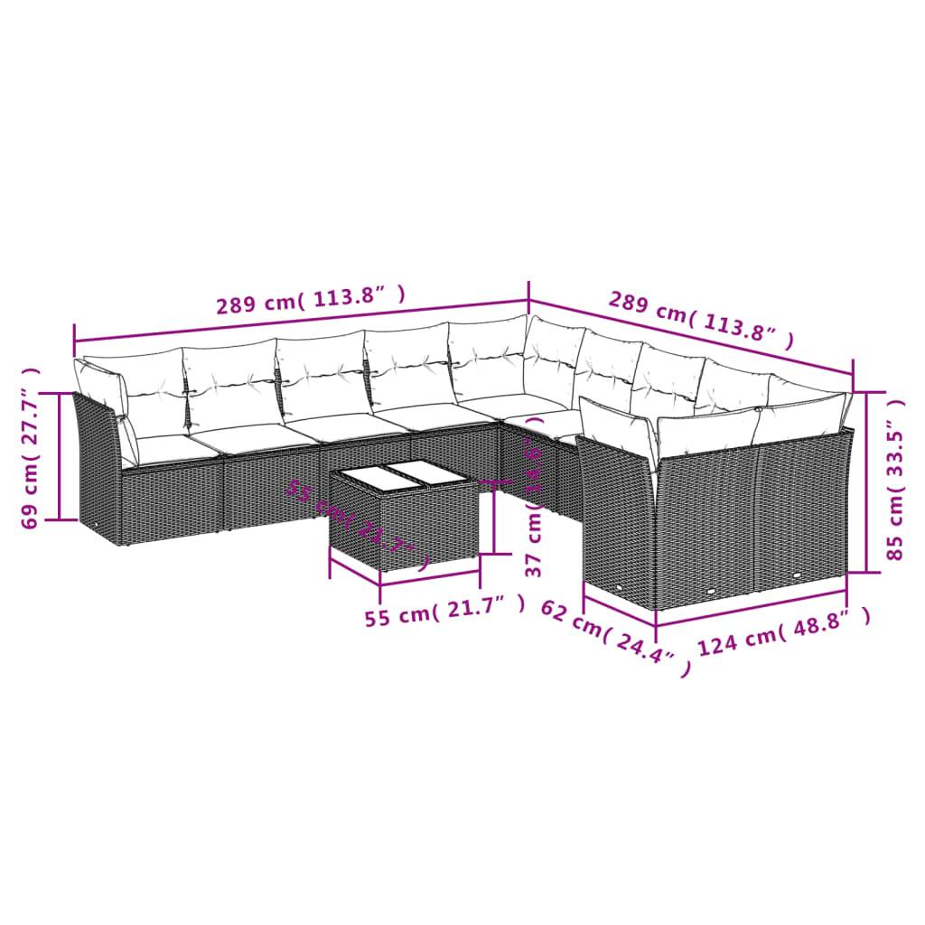 Salon de jardin 10 places poly rotin confortable et modulable pour grande terrasse Noir – ComfortXL Outdoor Living - Image 3
